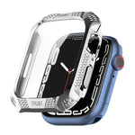 Trapano Cintura Rombo + Custodia Integrata Pellicola Temperata, For Apple Watch Series 9 / 8 / 7 41mm, For Apple Watch Series 9 / 8 / 7 45mm