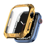 Trapano Cintura Rombo + Custodia Integrata Pellicola Temperata, For Apple Watch Series 9 / 8 / 7 41mm, For Apple Watch Series 9 / 8 / 7 45mm