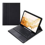 Custodia in pelle per tastiera Bluetooth divisa A800B-A con supporto, slot per penna e touchpad, A800B-A