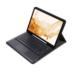 Custodia in pelle per tastiera Bluetooth divisa A800B-A con supporto, slot per penna e touchpad, A800B-A