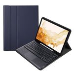 Custodia in pelle per tastiera Bluetooth divisa A800B-A con supporto, slot per penna e touchpad, A800B-A