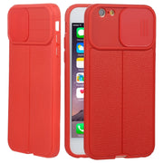Custodia protettiva per telefono in TPU con camshield scorrevole Litchi Texture, For iPhone 6, For iPhone 6 Plus, For iPhone 8 Plus & 7 Plus, For iPhone XS Max