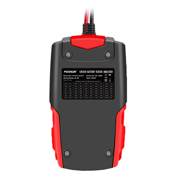 Tester batteria auto FOXSUR FBT200 12V / 24V, FBT200