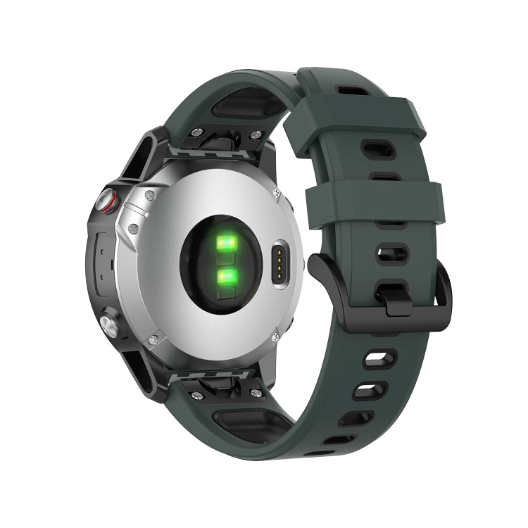 Cinturino in silicone bicolore a sgancio rapido da 22 mm per Garmin Fenix 7 / EPIX
