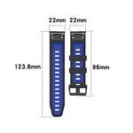 Cinturino in silicone bicolore a sgancio rapido da 22 mm per Garmin Fenix 7 / EPIX