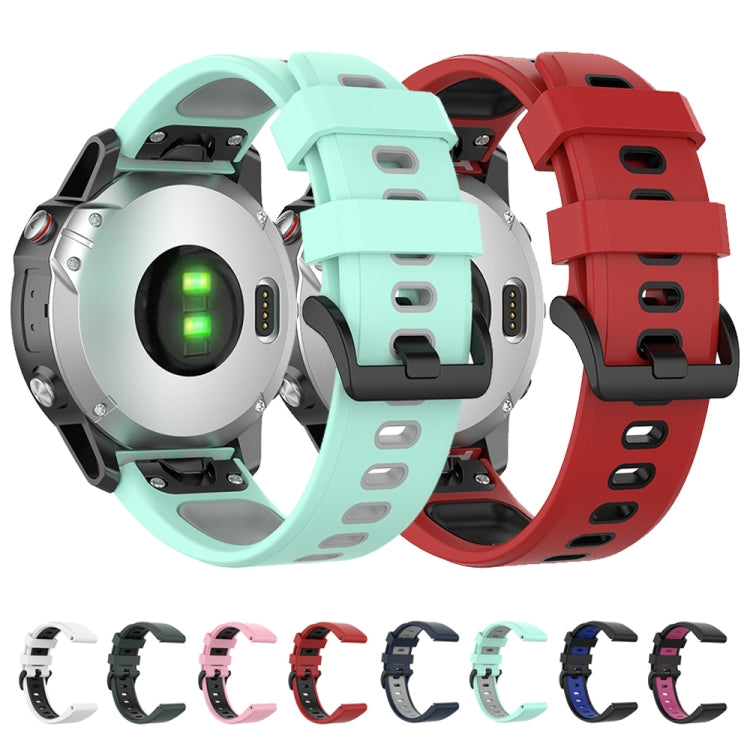 Cinturino in silicone bicolore a sgancio rapido da 22 mm per Garmin Fenix 7 / EPIX