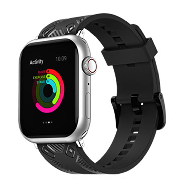 Cinturino con trama in fibra di carbonio per la serie Apple Watch, 7 41mm / 6&SE&5&4 40mm / 3&2&1 38mm, 7 45mm / 6&SE&5&4 44mm / 3&2&1 42mm