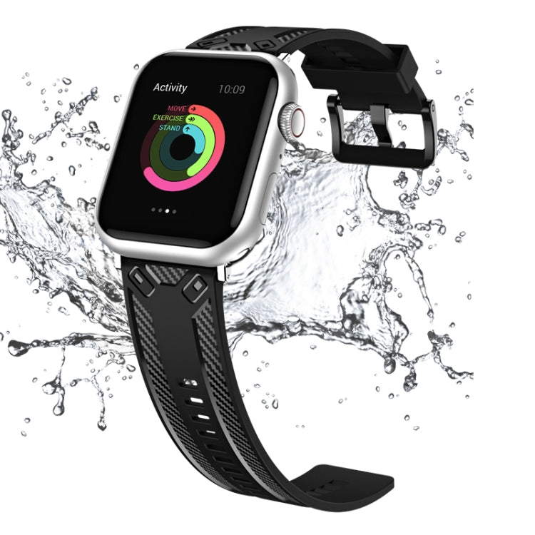 Cinturino con trama in fibra di carbonio per la serie Apple Watch, 7 41mm / 6&SE&5&4 40mm / 3&2&1 38mm, 7 45mm / 6&SE&5&4 44mm / 3&2&1 42mm