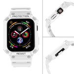 Cinturino integrato in tinta unita a tre prove per la serie Apple Watch, 7 41mm / 6&SE&5&4 40mm / 3&2&1 38mm, 7 45mm / 6&SE&5&4 44mm / 3&2&1 42mm