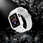 Cinturino integrato in tinta unita a tre prove per la serie Apple Watch, 7 41mm / 6&SE&5&4 40mm / 3&2&1 38mm, 7 45mm / 6&SE&5&4 44mm / 3&2&1 42mm