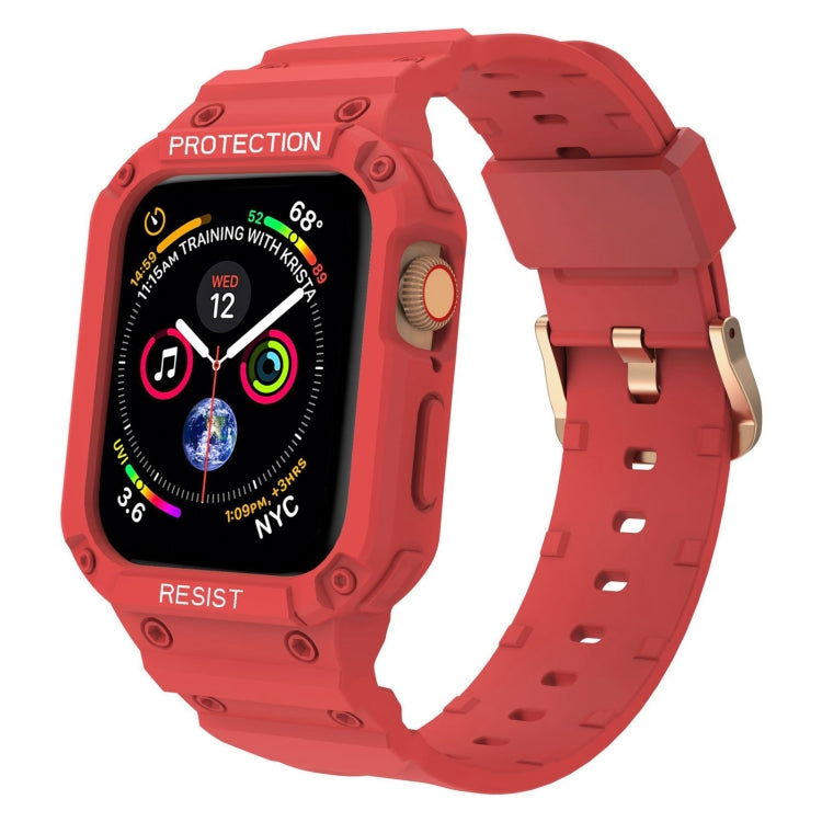 Cinturino integrato in tinta unita a tre prove per la serie Apple Watch, 7 41mm / 6&SE&5&4 40mm / 3&2&1 38mm, 7 45mm / 6&SE&5&4 44mm / 3&2&1 42mm