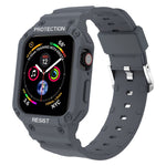 Cinturino integrato in tinta unita a tre prove per la serie Apple Watch, 7 41mm / 6&SE&5&4 40mm / 3&2&1 38mm, 7 45mm / 6&SE&5&4 44mm / 3&2&1 42mm