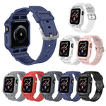 Cinturino integrato in tinta unita a tre prove per la serie Apple Watch, 7 41mm / 6&SE&5&4 40mm / 3&2&1 38mm, 7 45mm / 6&SE&5&4 44mm / 3&2&1 42mm