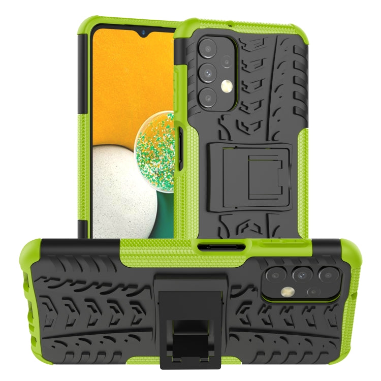 Custodia per telefono in TPU + PC antiurto con trama di pneumatici con supporto, For Samsung Galaxy A13 4G