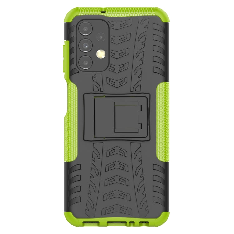 Custodia per telefono in TPU + PC antiurto con trama di pneumatici con supporto, For Samsung Galaxy A13 4G