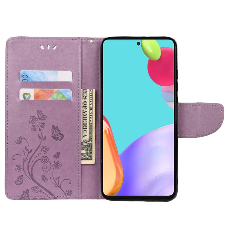 Custodia per cellulare in pelle con motivo floreale a farfalla, For Samsung Galaxy A23 5G