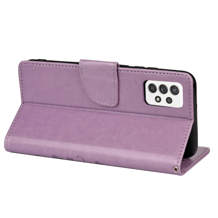 Custodia per cellulare in pelle con motivo floreale a farfalla, For Samsung Galaxy A23 5G