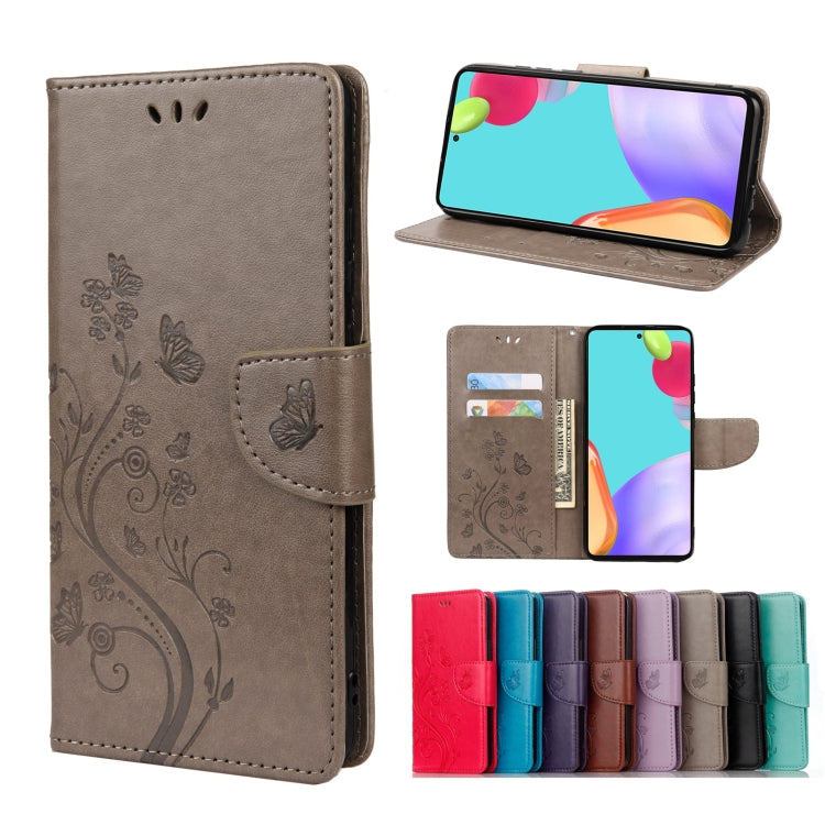 Custodia per cellulare in pelle con motivo floreale a farfalla, For Samsung Galaxy A23 5G