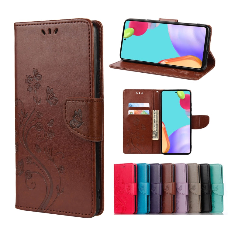 Custodia per cellulare in pelle con motivo floreale a farfalla, For Samsung Galaxy A23 5G