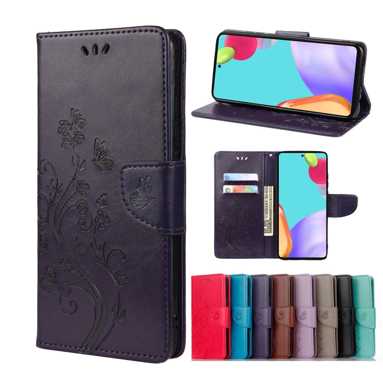 Custodia per cellulare in pelle con motivo floreale a farfalla, For Samsung Galaxy A23 5G