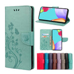 Custodia per cellulare in pelle con motivo floreale a farfalla, For Samsung Galaxy A23 5G