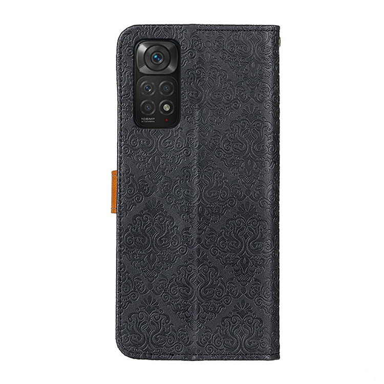 Custodia per telefono in pelle goffrata floreale europea, For Xiaomi Redmi Note 11S / Note 11 4G 2022