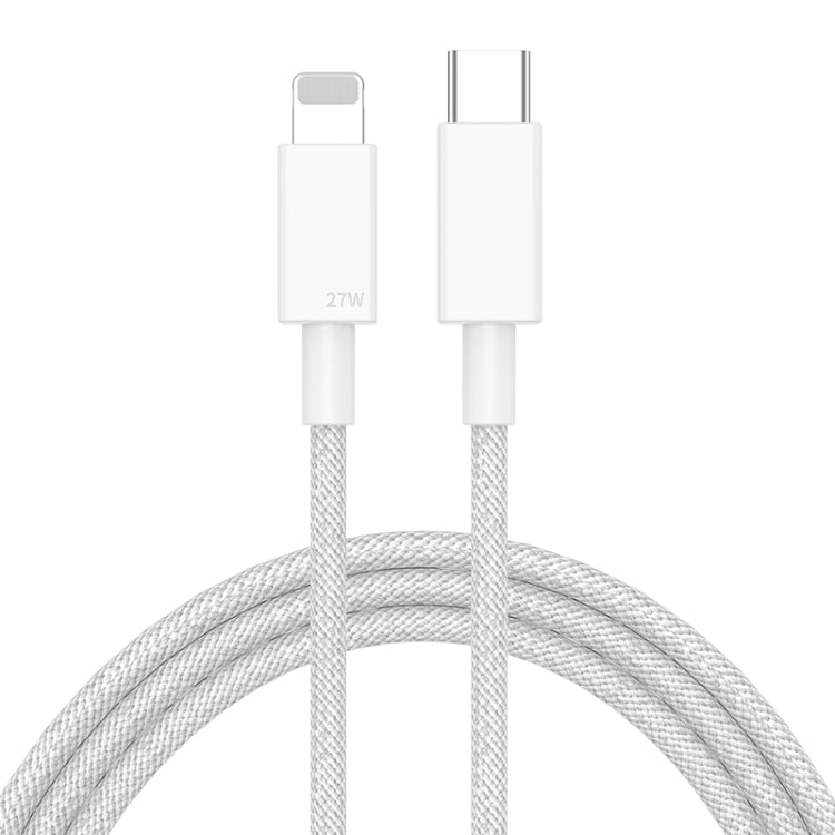 Cavo dati intrecciato a ricarica rapida da 27 W PD USB-C / Type-C a 8 pin, lunghezza cavo: 1 m, 27W