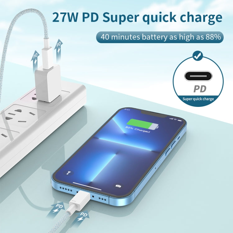 Cavo dati intrecciato USB-C a 8 pin 27W 1 metro