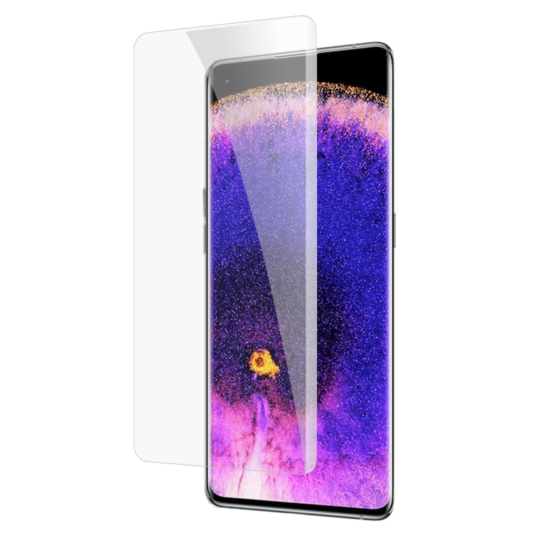 Pellicola in vetro temperato a colla piena curva liquida UV, For OPPO Find X5 Pro / Find X3 Pro, For OPPO Find X5