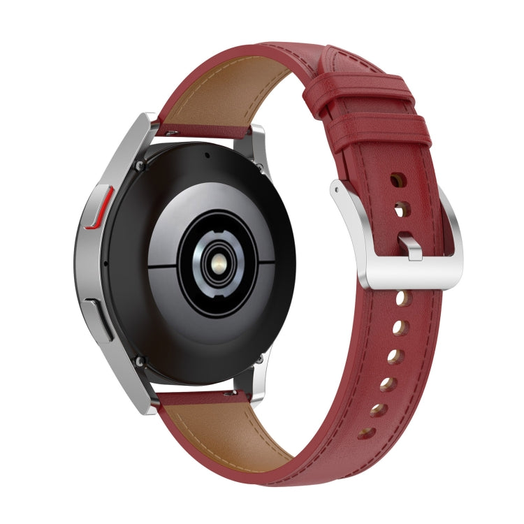 Cinturino in vera pelle da 20 mm per Samsung Galaxy Watch4/Watch3 41 mm/Active2/Huawei/orologio da gioco ecc.