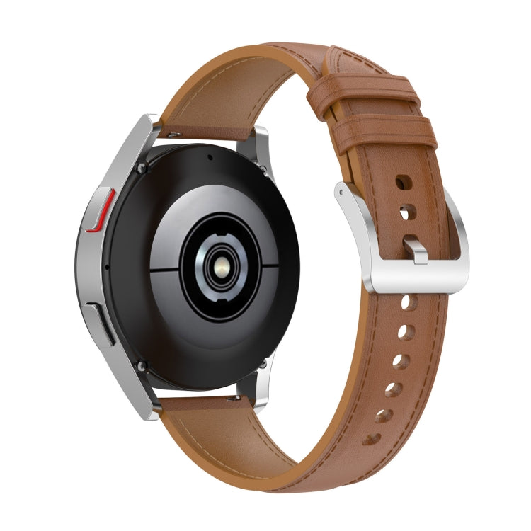 Cinturino in vera pelle da 20 mm per Samsung Galaxy Watch4/Watch3 41 mm/Active2/Huawei/orologio da gioco ecc.