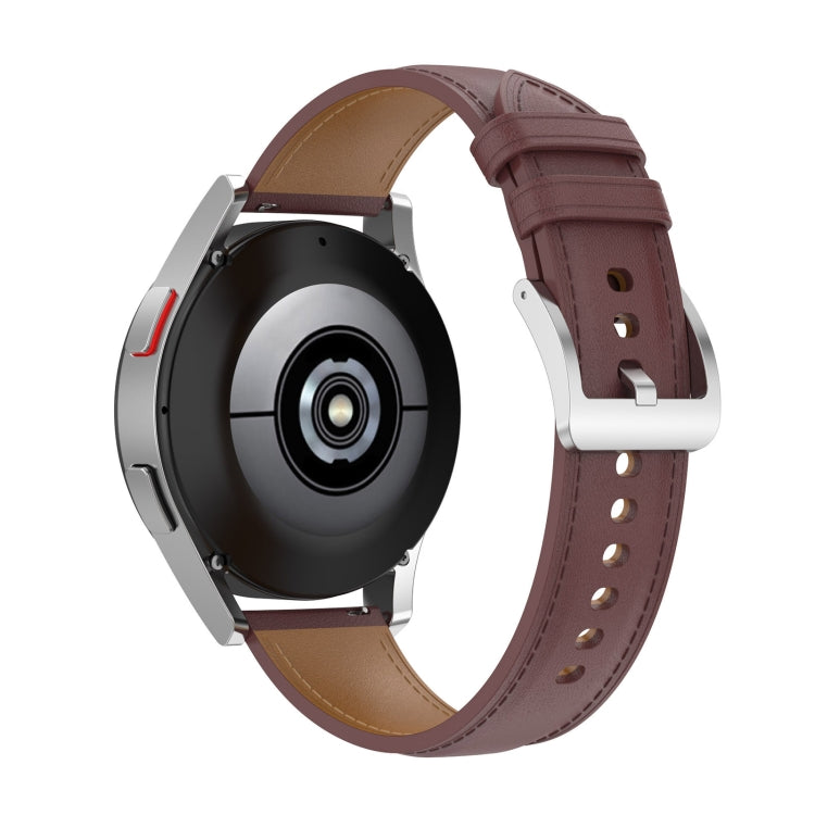 Cinturino in vera pelle da 20 mm per Samsung Galaxy Watch4/Watch3 41 mm/Active2/Huawei/orologio da gioco ecc.