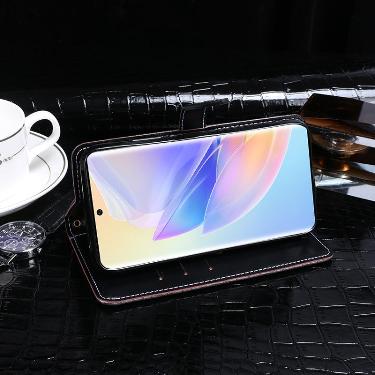 idewei Custodia per cellulare in pelle a conchiglia orizzontale con struttura in coccodrillo, For Honor 60 SE