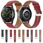 Cinturino orologio in vera pelle 22mm per Huawei Watch GT3 46mm/GT2 46mm/Samsung Galaxy Watch3 45mm