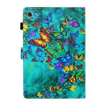 Custodia per tablet in pelle con cuciture a disegno colorato, For Samsung Galaxy Tab A8 10.5 2021