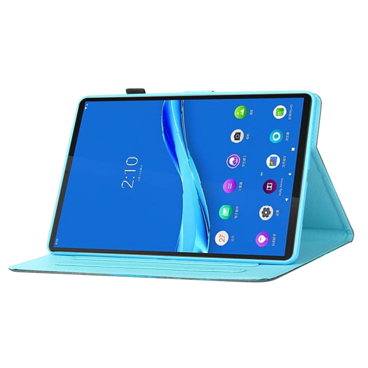 Custodia per tablet in pelle con cuciture a disegno colorato, For Samsung Galaxy Tab A8 10.5 2021