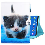 Custodia per tablet in pelle con cuciture a disegno colorato, For Samsung Galaxy Tab A8 10.5 2021