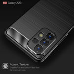 Custodia per telefono TPU in fibra di carbonio con trama spazzolata, For Samsung Galaxy A23 5G, For Xiaomi Redmi K50 Pro, For Xiaomi Redmi K50