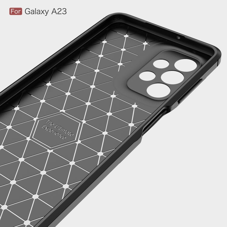 Custodia per telefono TPU in fibra di carbonio con trama spazzolata, For Samsung Galaxy A23 5G, For Xiaomi Redmi K50 Pro, For Xiaomi Redmi K50