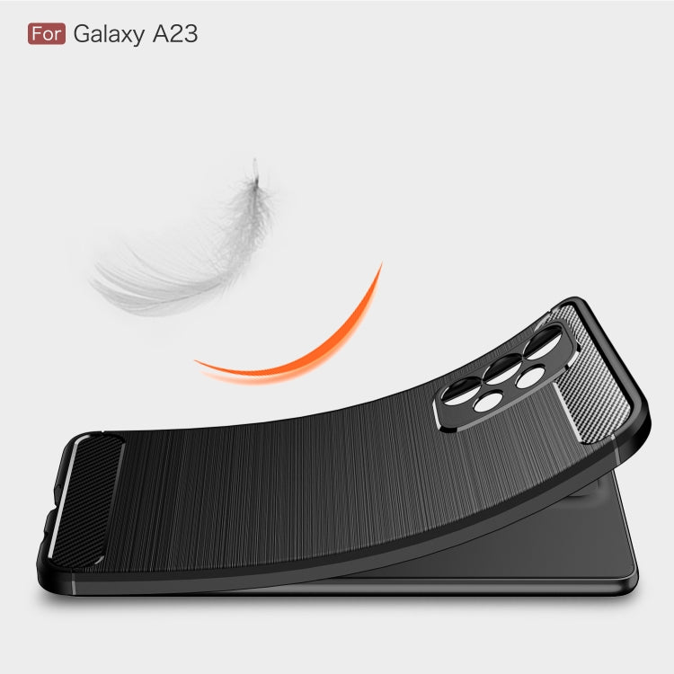 Custodia per telefono TPU in fibra di carbonio con trama spazzolata, For Samsung Galaxy A23 5G, For Xiaomi Redmi K50 Pro, For Xiaomi Redmi K50