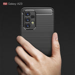 Custodia per telefono TPU in fibra di carbonio con trama spazzolata, For Samsung Galaxy A23 5G, For Xiaomi Redmi K50 Pro, For Xiaomi Redmi K50