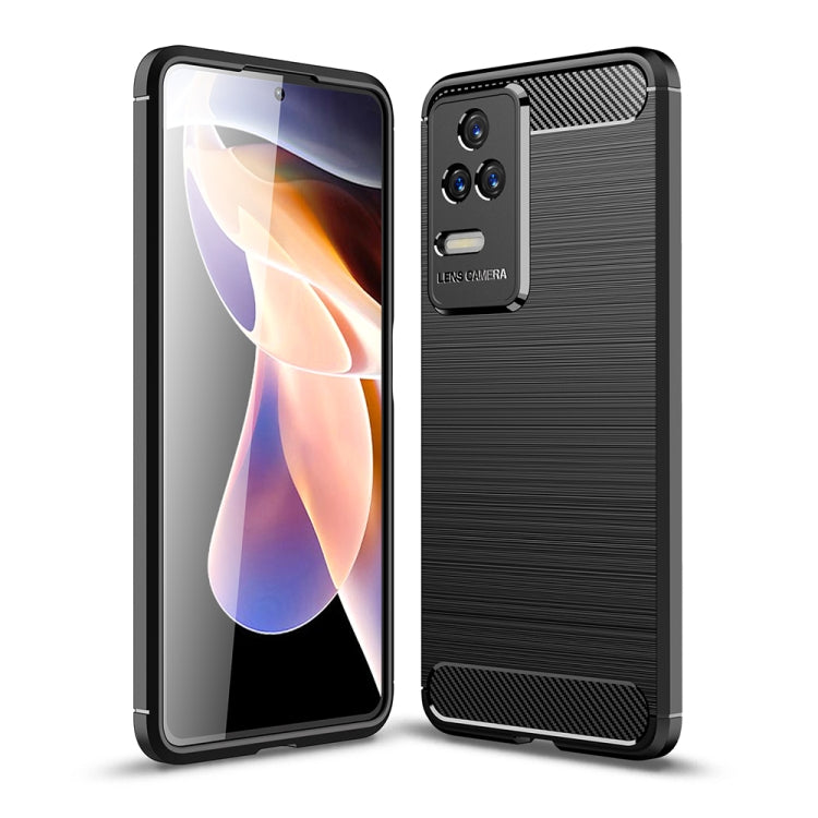 Custodia per telefono TPU in fibra di carbonio con trama spazzolata, For Samsung Galaxy A23 5G, For Xiaomi Redmi K50 Pro, For Xiaomi Redmi K50