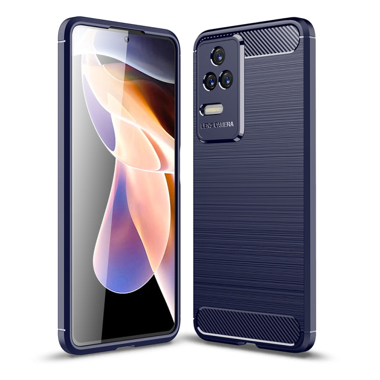 Custodia per telefono TPU in fibra di carbonio con trama spazzolata, For Samsung Galaxy A23 5G, For Xiaomi Redmi K50 Pro, For Xiaomi Redmi K50
