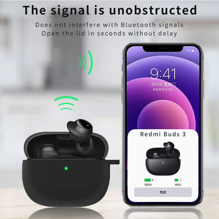Custodia protettiva per auricolari in silicone con gancio, For Xiaomi Redmi Buds 3 Lite