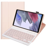 Custodia in pelle per tastiera Bluetooth staccabile in TPU color caramella A220 con staffa, For Samsung Galaxy Tab A7 Lite 8.7 T220 / T225