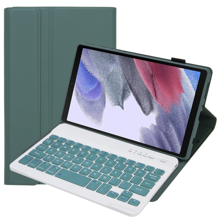 Custodia in pelle per tastiera Bluetooth staccabile in TPU color caramella A220 con staffa, For Samsung Galaxy Tab A7 Lite 8.7 T220 / T225