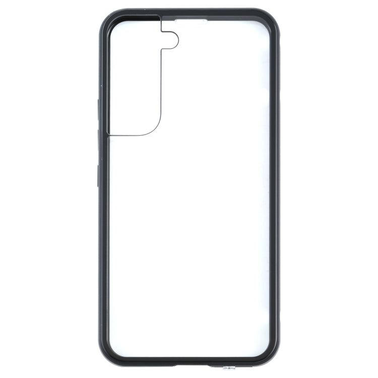Custodia per telefono in vetro temperato in metallo magnetico HD, For Samsung Galaxy S22 5G
