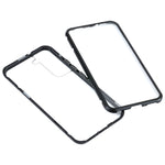 Custodia per telefono in vetro temperato in metallo magnetico HD, For Samsung Galaxy S22 5G