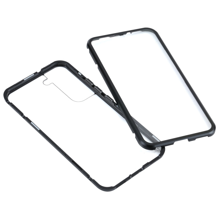 Custodia per telefono in vetro temperato in metallo magnetico HD, For Samsung Galaxy S22 5G