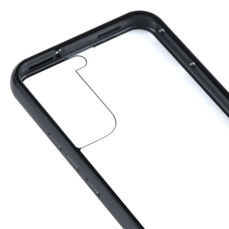 Custodia per telefono in vetro temperato in metallo magnetico HD, For Samsung Galaxy S22 5G